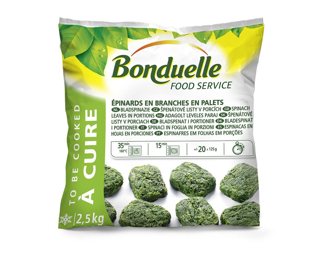 Bonduelle Épinards en feuilles crème 2.5kg