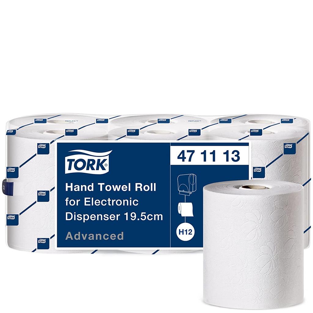 Tork (471113) hand towel roll for electric dispenser 2-couches wit 19,5cm (H12) 6x143m