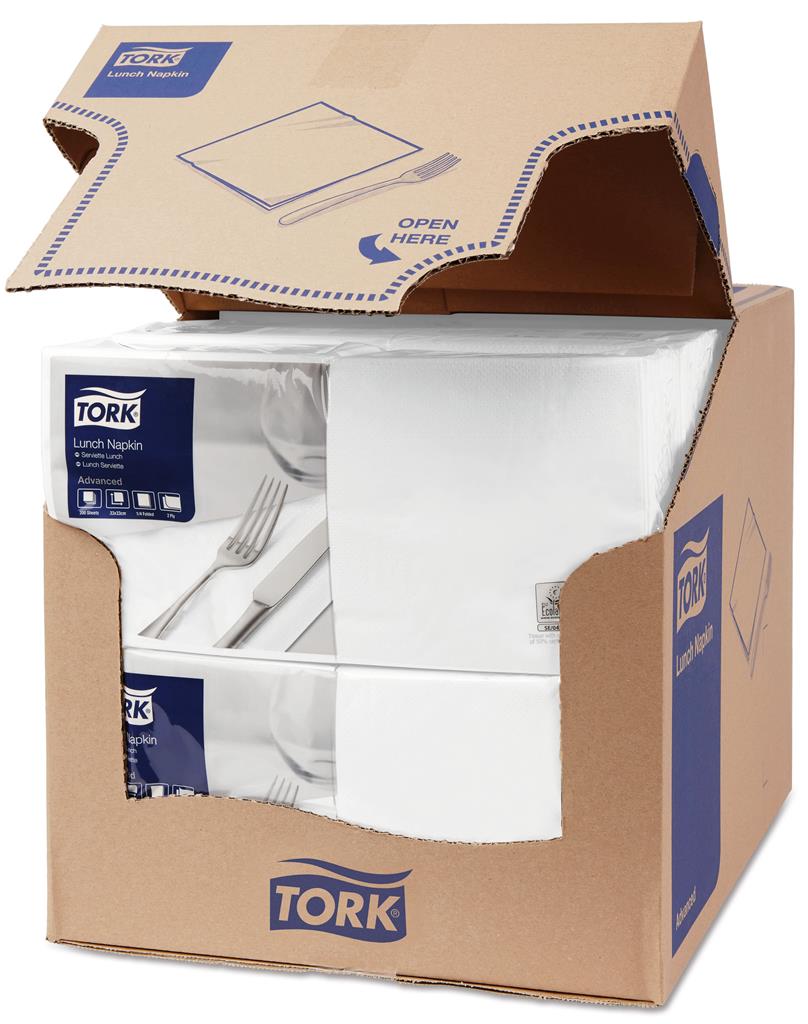 Tork (477149) servet lunch wit 2-laags 200x33cm