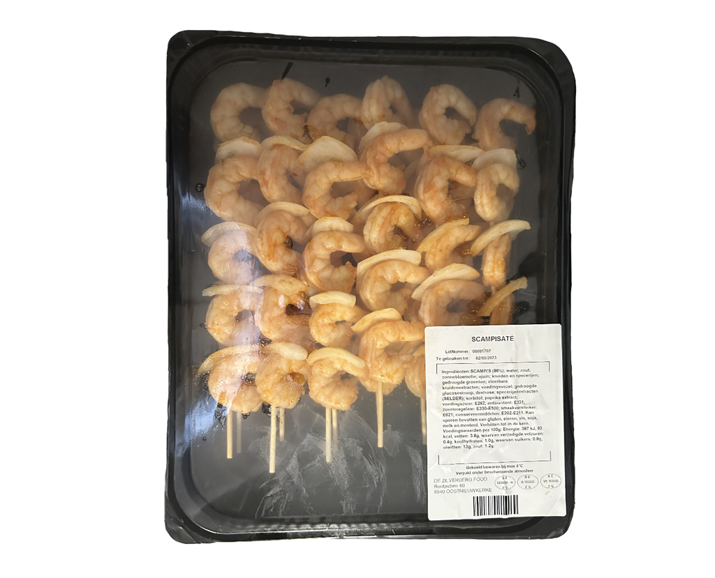 Zilverberg brochette de scampi 12pcs