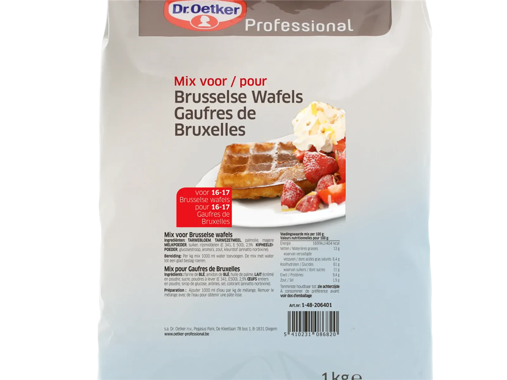 dr oetker Mélange à gaufres de Bruxelles 1kg