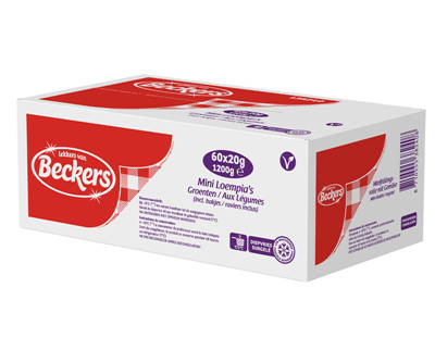 Beckers mini-loempia vegetable 60x20g