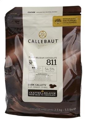 Callebaut chocolade pastilles puur C811 2.5kg