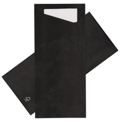 Duni (151853) sacs à couverts 200x85 noir 100 pcs