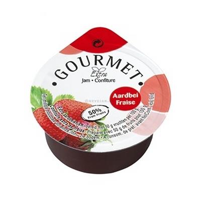 Gourmet confituur fraises 50% serv-a-portion 100x25g