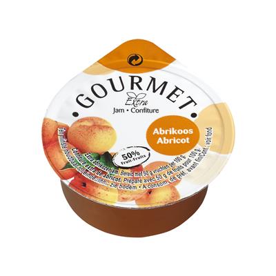 Gourmet confituur abricot 50% serv-a-portion 100x25g