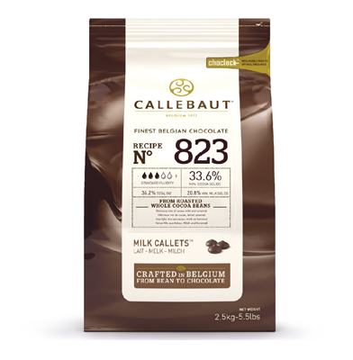 Callebaut chocolade pastilles melk (C823) 2.5kg