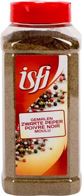 Isfi Peper zwart gemalen 500g