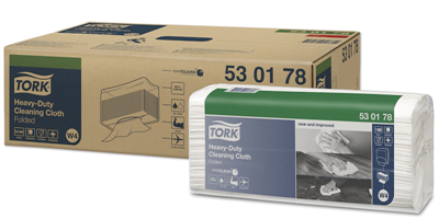 Tork (530179) heavy-duty cloth folded blanc 38,5x41,5cm 105pcs