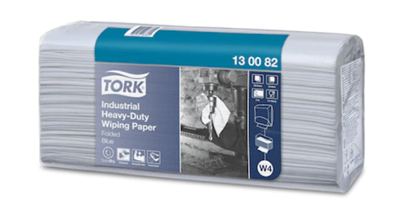 Tork (130082) papier de nettoyage industrial heavy-duty bleu (W4) 5x100pcs