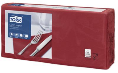 Tork (477213) serviette lunch burgundy 2-couches 200x33cm