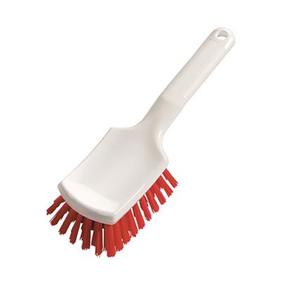 Brosse dure à manche court rouge 1pc