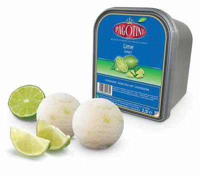 Pagotini sorbet citron vert avec morceaux 2x2,5L