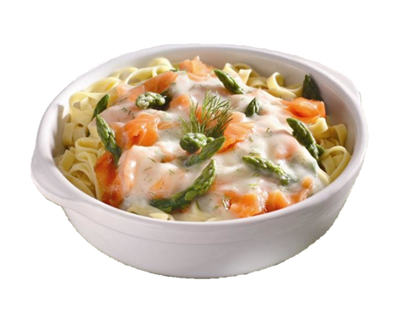 Delimeal tagliatelle gerookte zalm en groene asperges 6x500g