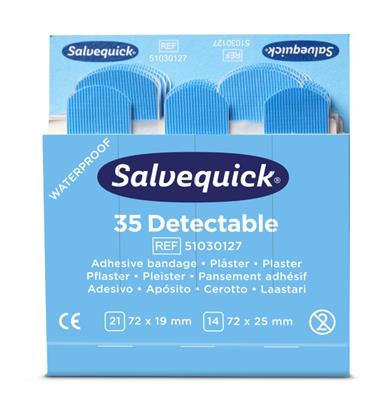 Salvequick 51030127 Blue Detect Plaster 6X35St